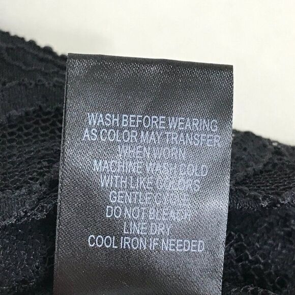 Torrid Sheer Stretch Lace Crew Neck Tee Women's Size 10 / M-L Black Floral - Picture 10 of 11